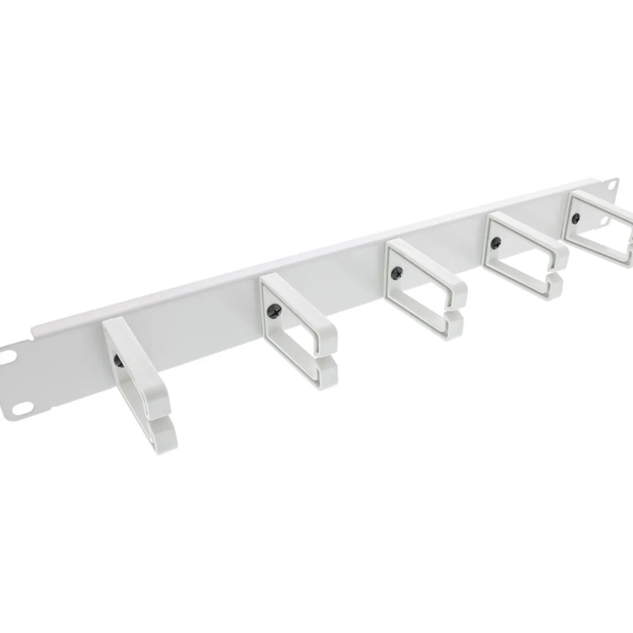 InLine 19" Kabelführungspanel, 5 kleine Bügel, RAL 7035, grau