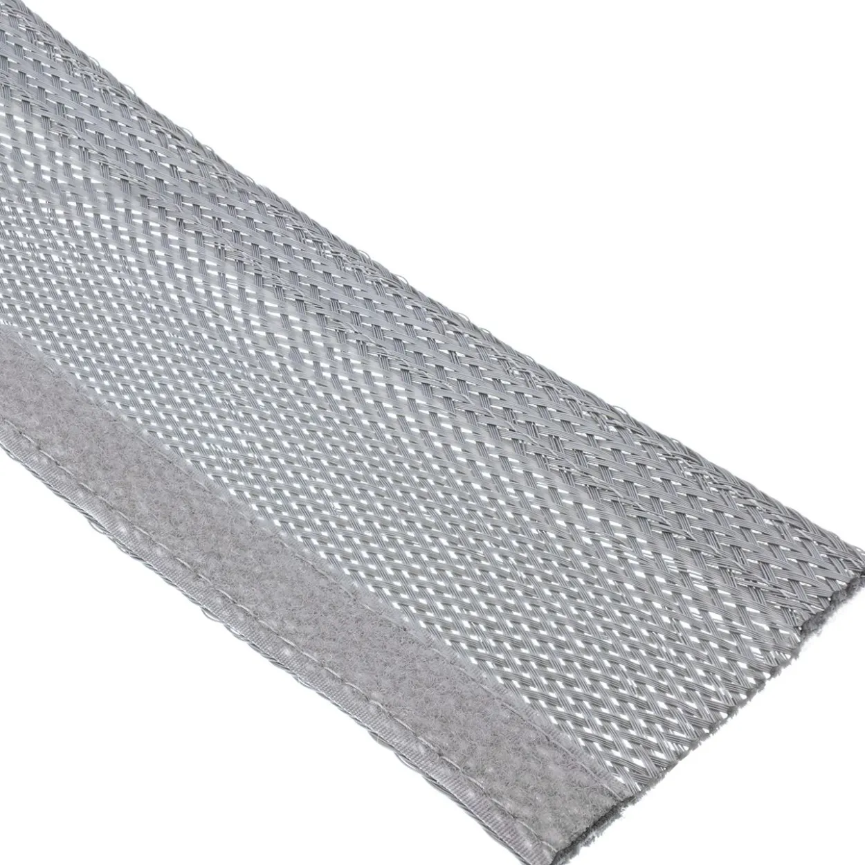 InLine Kabelschlauch, Gewebeschlauch mit Klettverschluss, 1m x 25mm Durchmesser, grau