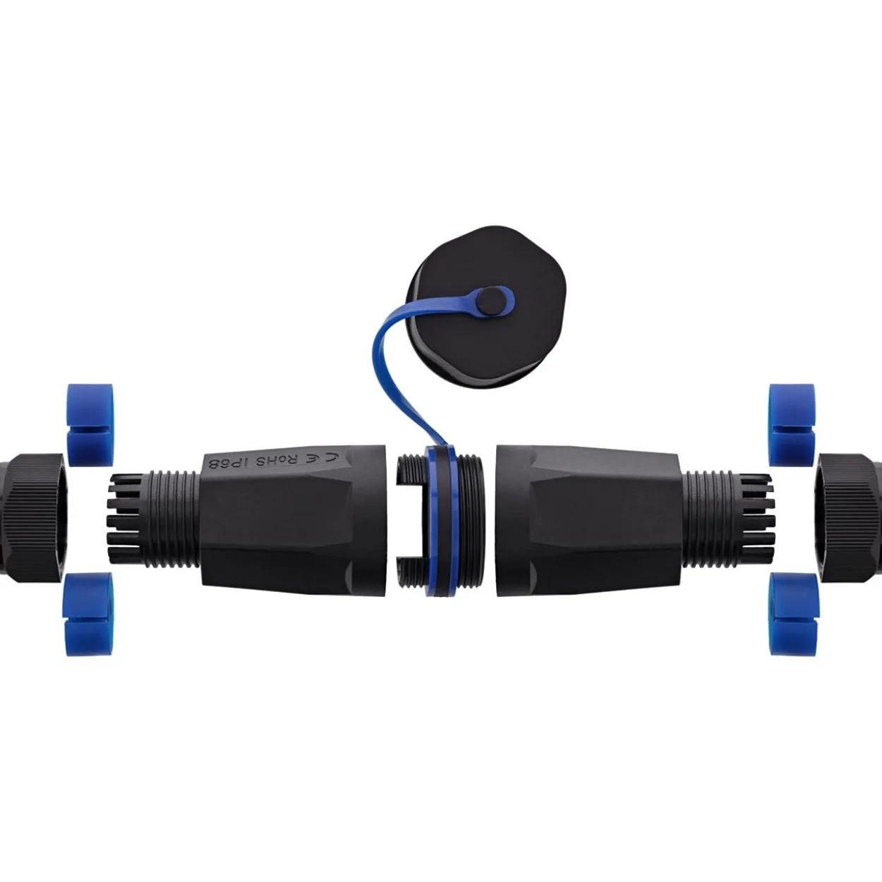 InLine Kabelverbinder Leergehäuse RJ45 Keystone, IP68, mit Deckel