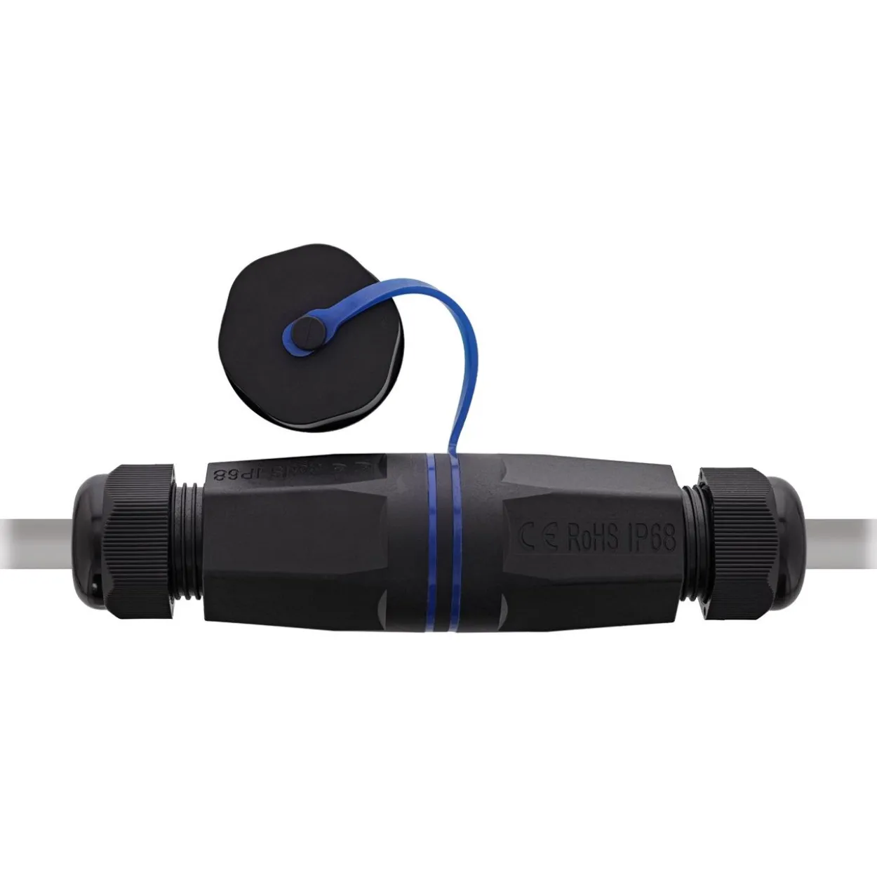 InLine Kabelverbinder Leergehäuse RJ45 Keystone, IP68, mit Deckel