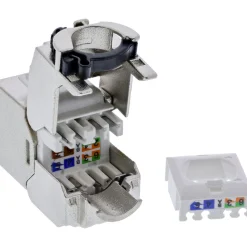 InLine Keystone RJ45 Buchse Slim, SNAP-In, Cat.6A, integrierter Kabelbinder
