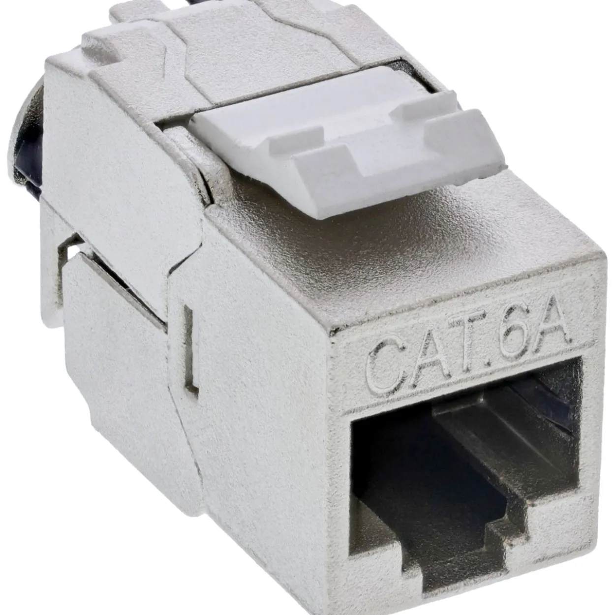 InLine Keystone RJ45 Buchse Slim, SNAP-In, Cat.6A, integrierter Kabelbinder
