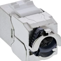 InLine Keystone RJ45 Buchse Slim, SNAP-In, Cat.8.1, integrierter Kabelbinder