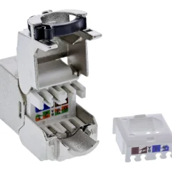 InLine Keystone RJ45 Buchse Slim, SNAP-In, Cat.8.1, integrierter Kabelbinder