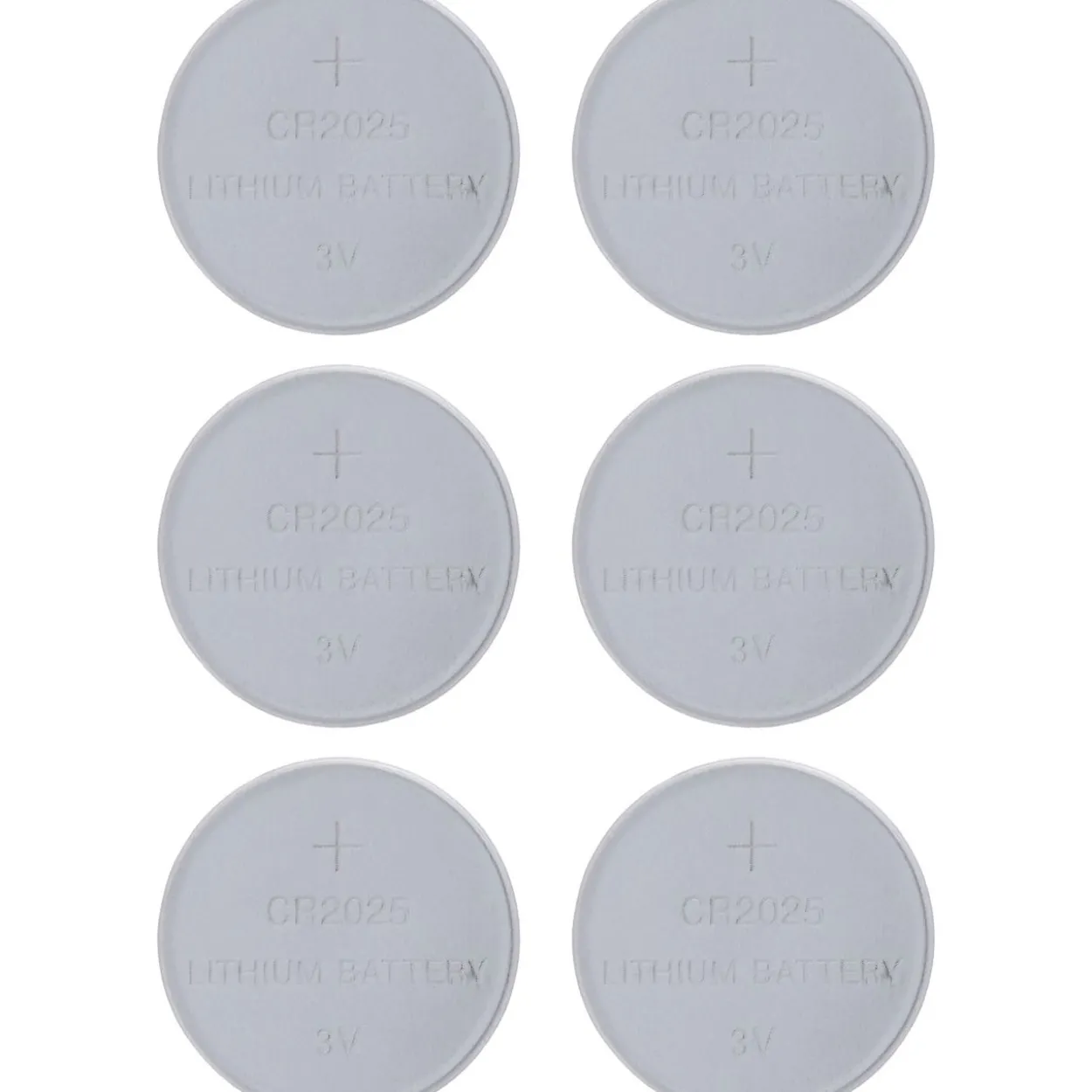 InLine Knopfzellen, 3V Lithium, CR2025, 6er Pack