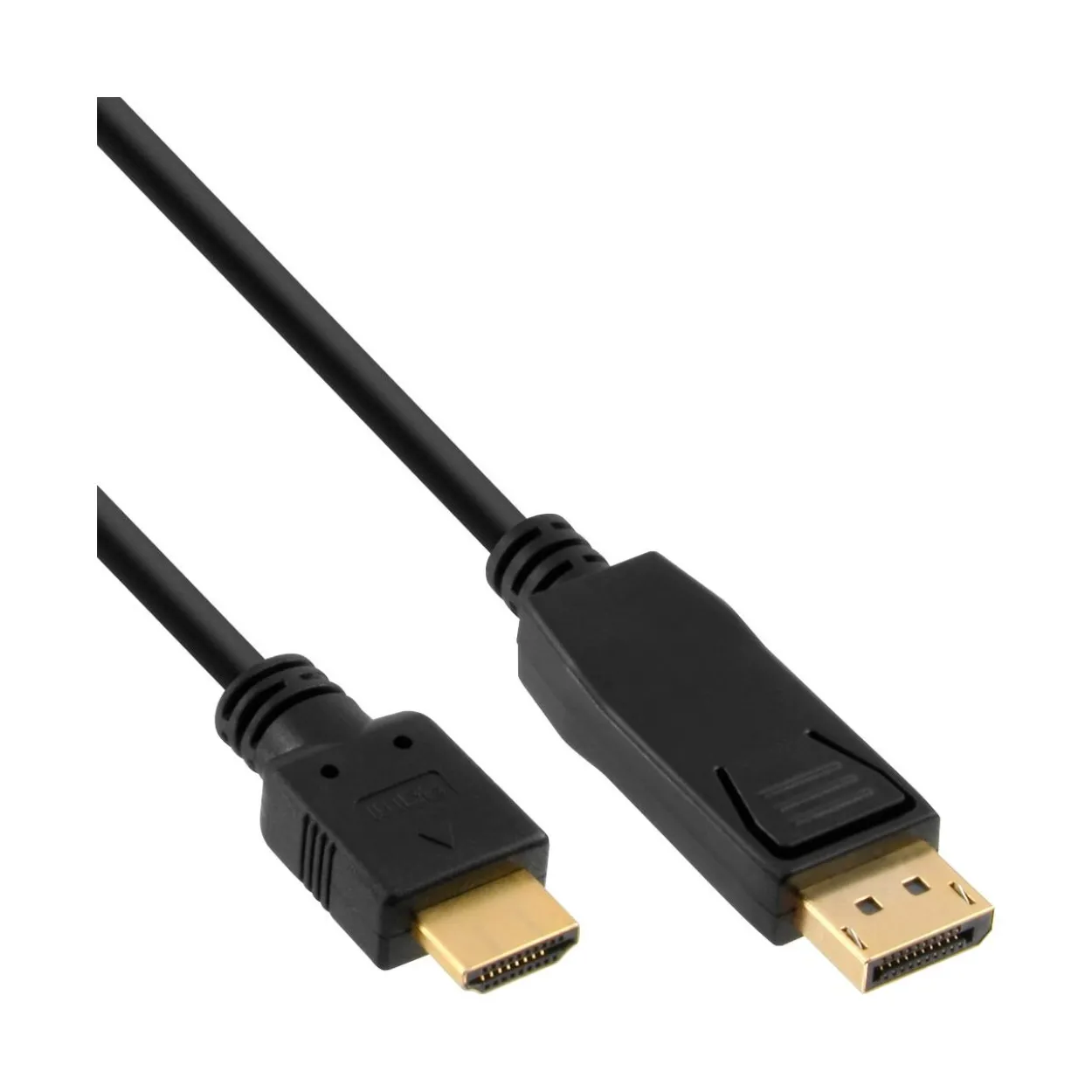 InLine Konverter Adapterkabel HDMI Typ A Stecker auf Displayport Stecker Schwarz 4K
