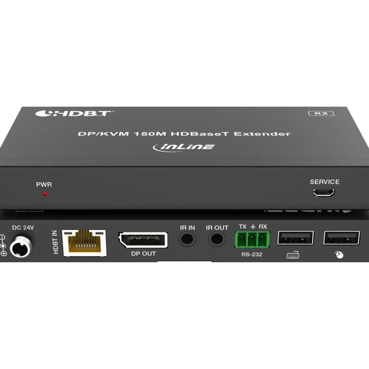 InLine KVM Extender, DP 4K/60Hz, HDBaseT, 150m, Set