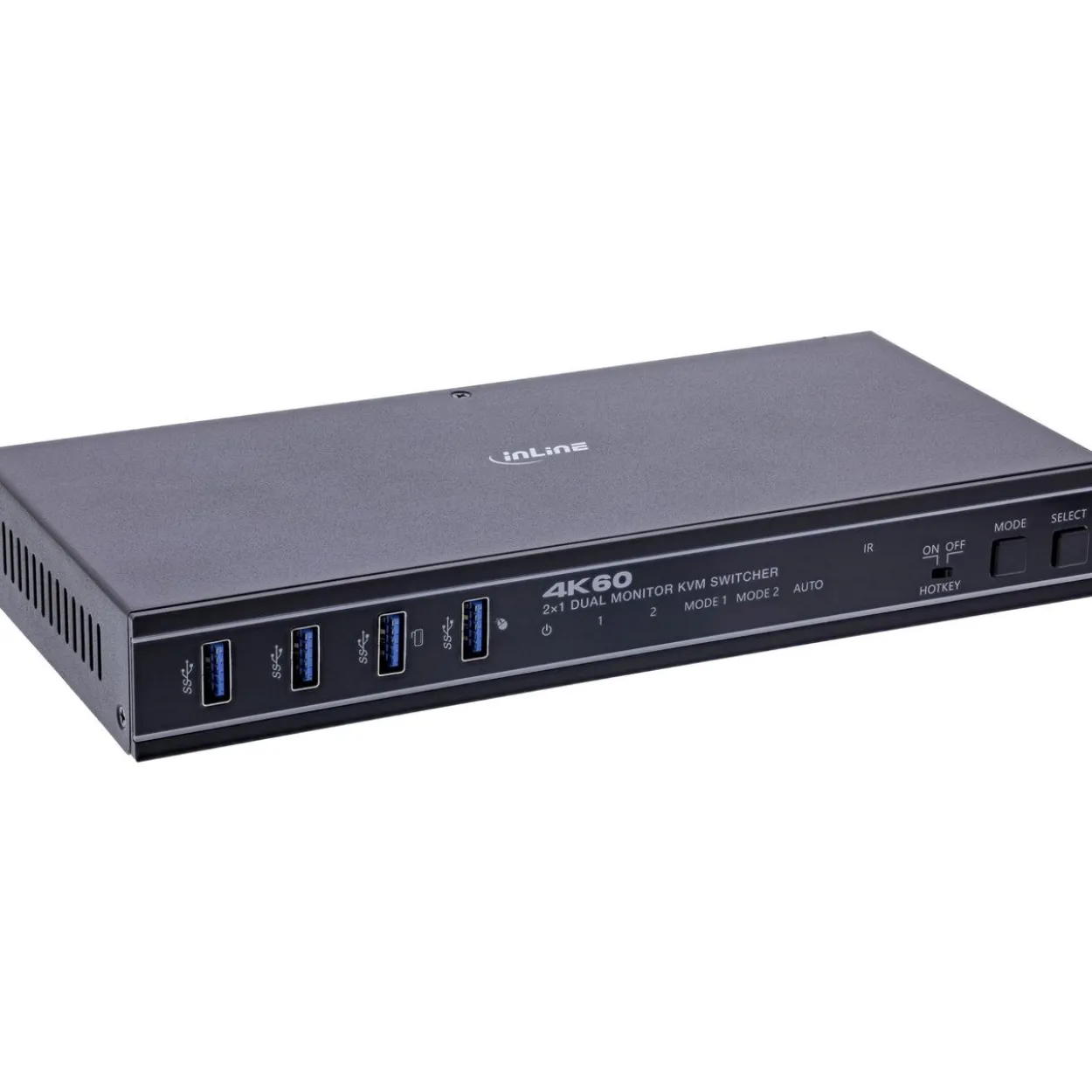 InLine KVM Switch, 2-fach, HDMI, 4K60Hz, Dual Monitor