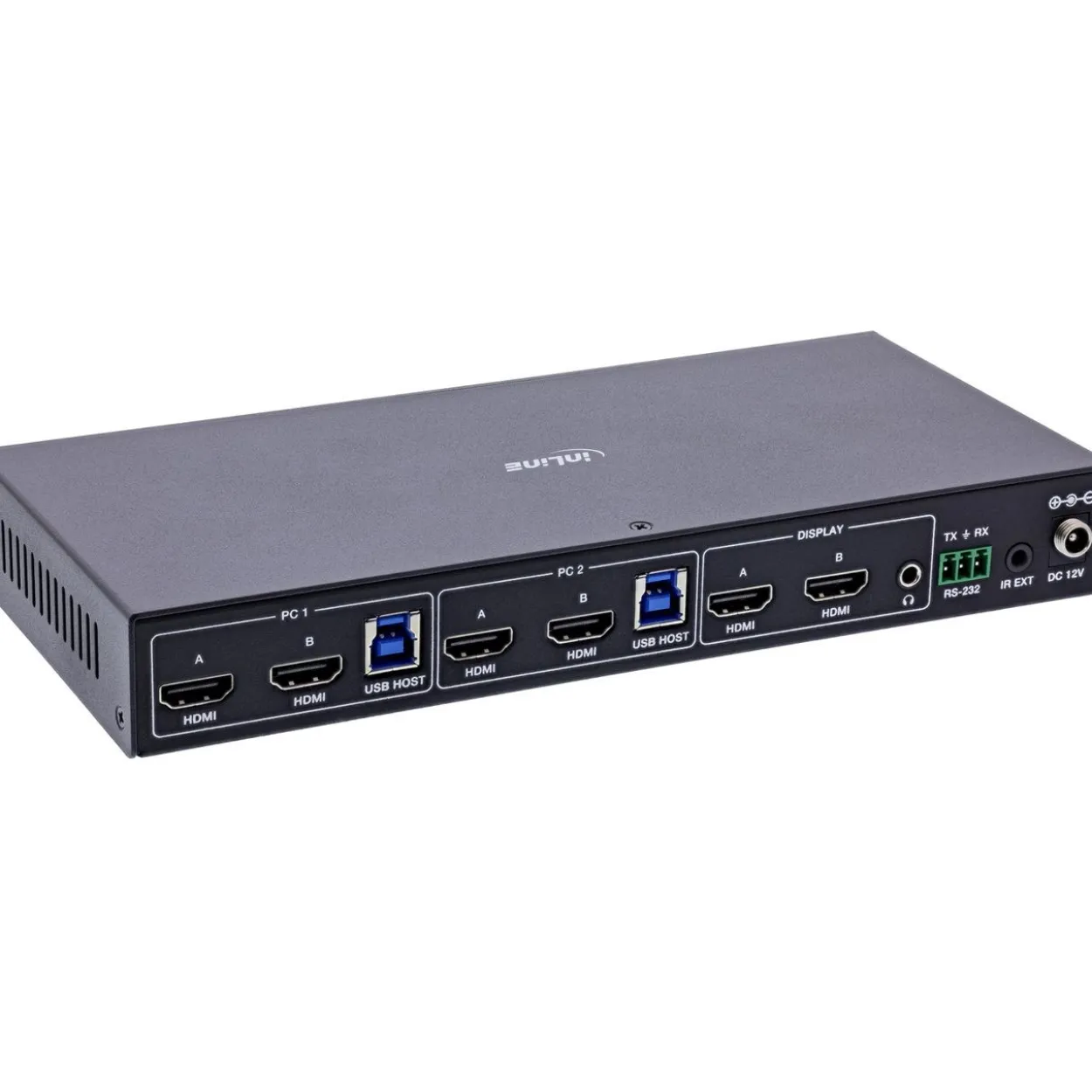 InLine KVM Switch, 2-fach, HDMI, 4K60Hz, Dual Monitor