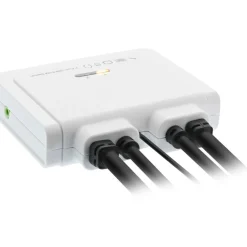 InLine KVM Switch, 2-fach, USB-C + HDMI zu HDMI, 4K, mit Audio, integr. Kabel