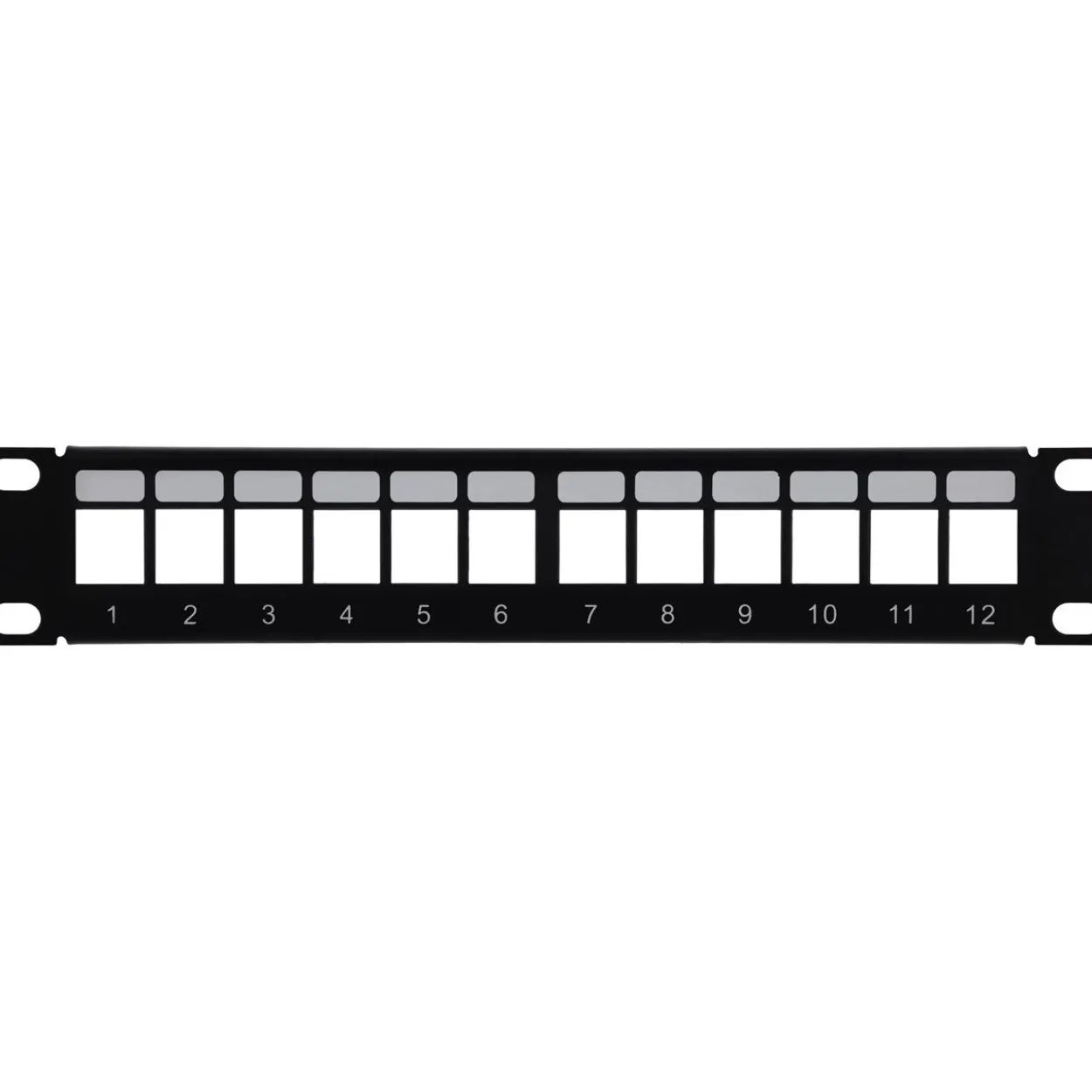 InLine 10" Leerpanel 12-fach, für Keystone Module, 1HE, schwarz