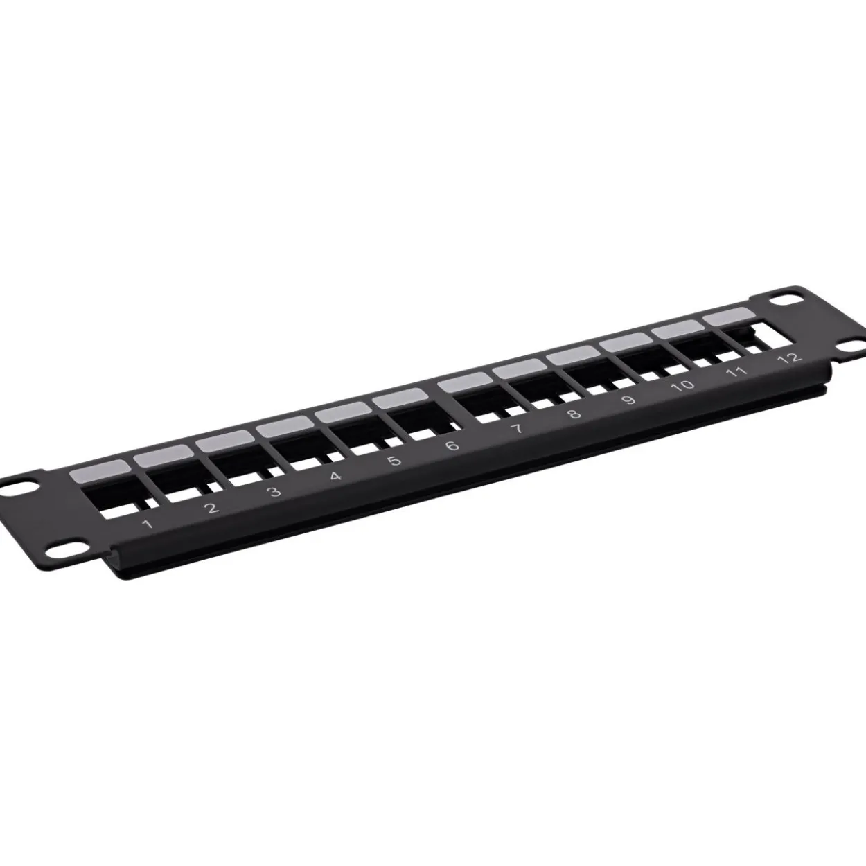 InLine 10" Leerpanel 12-fach, für Keystone Module, 1HE, schwarz