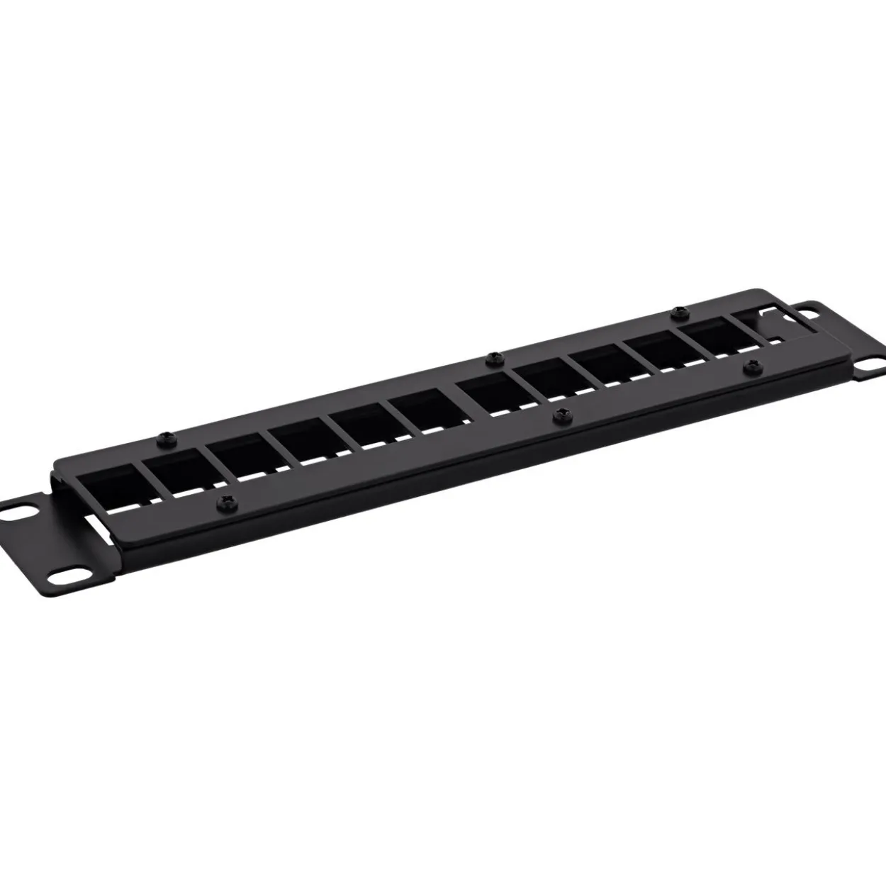 InLine 10" Leerpanel 12-fach, für Keystone Module, 1HE, schwarz