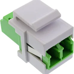 InLine LWL Keystone Snap-in Kupplung weiß, Duplex LC/LC, single, grün, Keramik