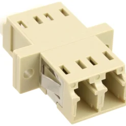 InLine LWL Kupplung Duplex LC/LC multimode beige, Keramik-Hülse zum Einbau