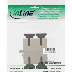 InLine LWL Kupplung Duplex SC/SC multimode beige Keramik-Hülse zum Einbau