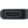 InLine Multifunktions-Hub USB 3.2 Gen.1, 2x USB-A 5Gb/s + HDMI 4K/30Hz + USB Typ-C PD 87W, Aluminium, grau