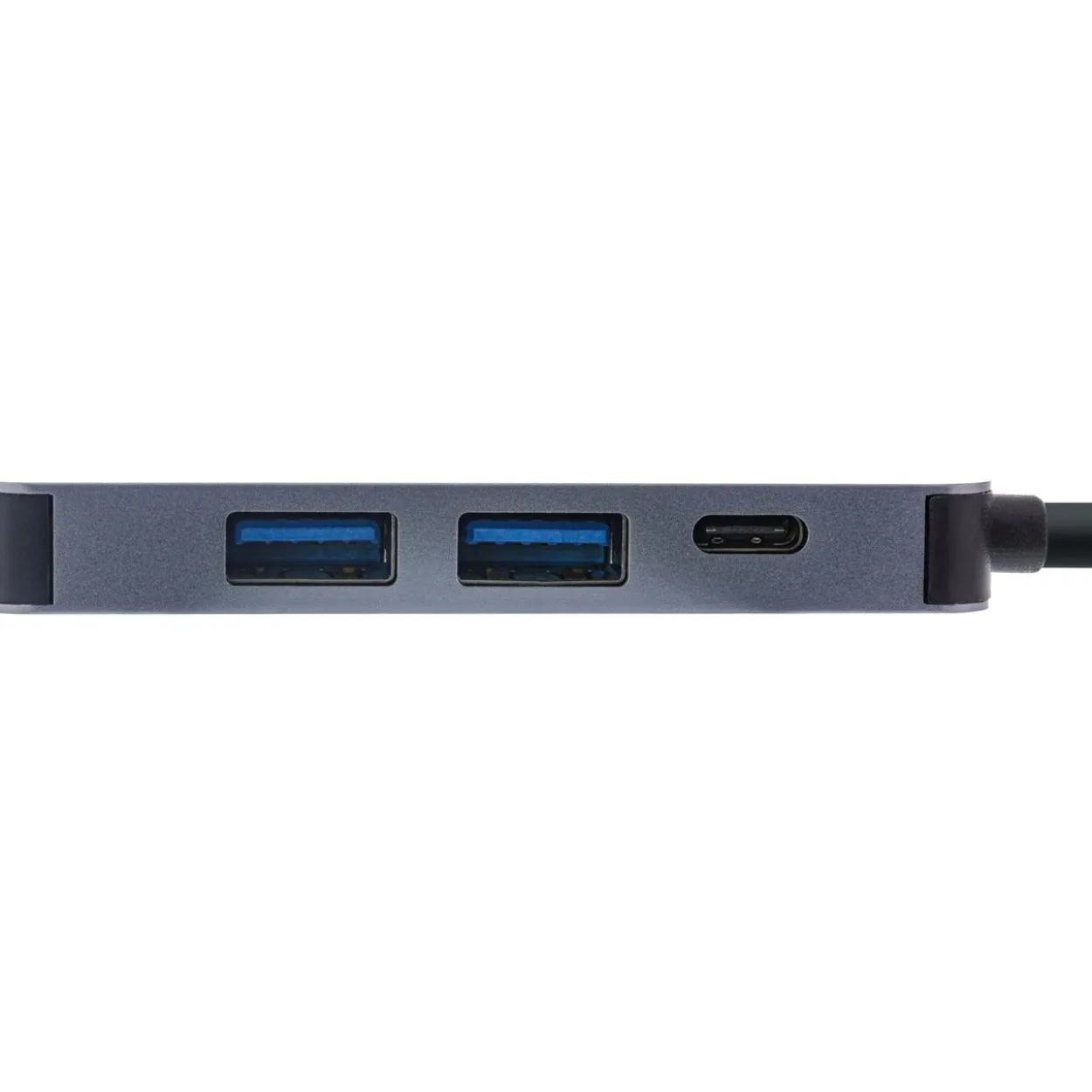 InLine Multifunktions-Hub USB 3.2 Gen.1, 2x USB-A 5Gb/s + HDMI 4K/30Hz + USB Typ-C PD 87W, Aluminium, grau