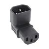 InLine Netzadapter IEC 60320 C14 / C13, oben/unten gewinkelt, 3pol. Kaltgeräte