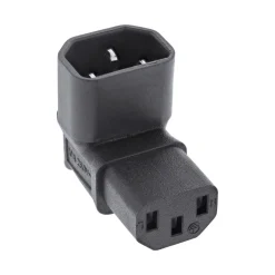 InLine Netzadapter IEC 60320 C14 / C13, oben/unten gewinkelt, 3pol. Kaltgeräte