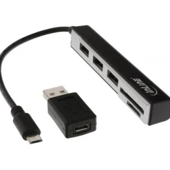 InLine OTG microUSB / USB 2.0 extern Multi Slot Kartenleser