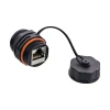 InLine Patchkabelkupplung Cat.6A, wasserdicht IP68, Kupplung für industrielle Anwendungen, mit Staubkappe