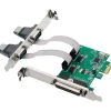 InLine PCIe Schnittstellenkarte, 2x RS-232 + 1x Parallelport