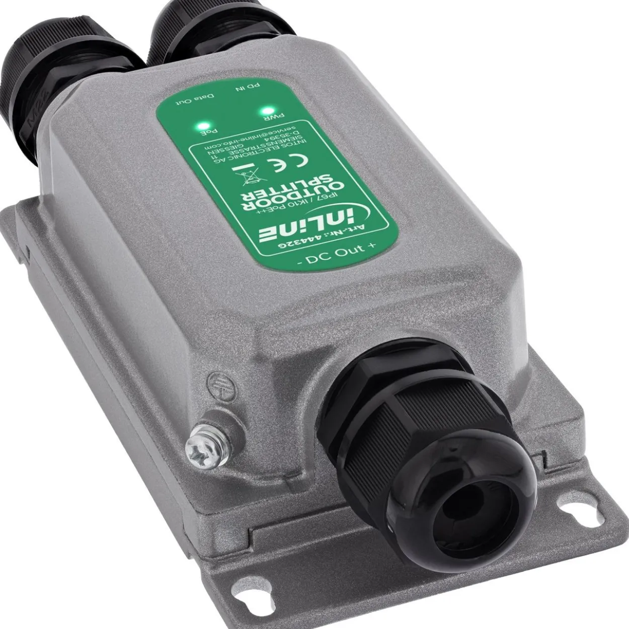 InLine PoE++ Splitter Outdoor IP67 IK10 60 W 12 V 1 Gb/s