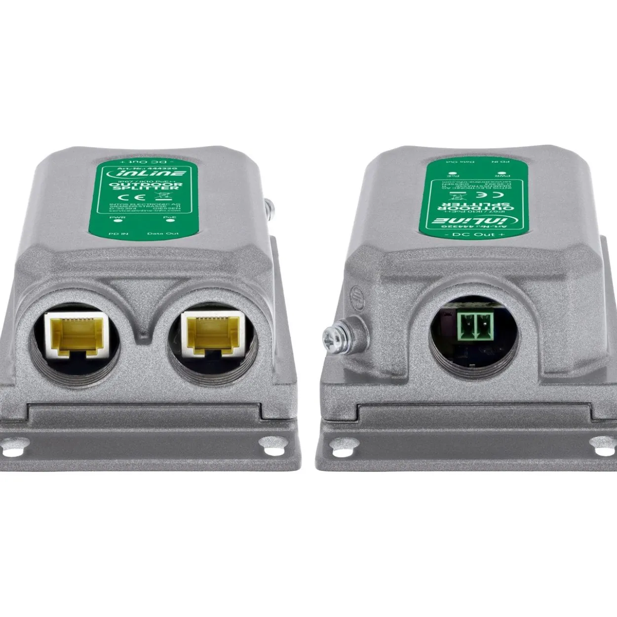 InLine PoE++ Splitter Outdoor IP67 IK10 60 W 12 V 1 Gb/s