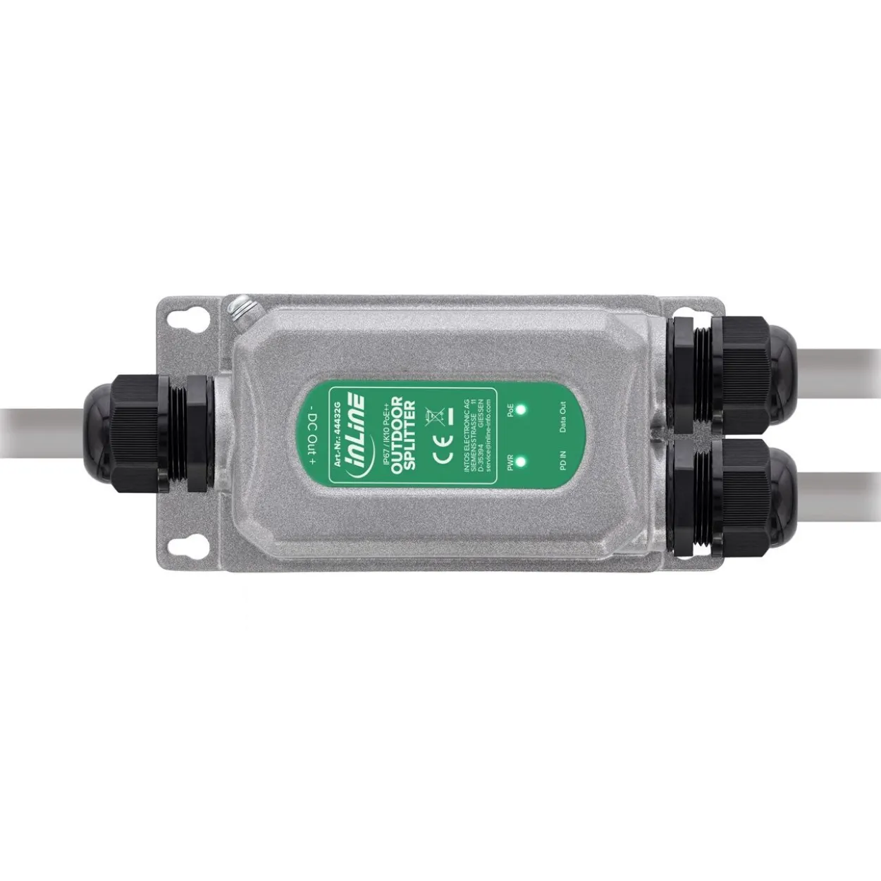 InLine PoE++ Splitter Outdoor IP67 IK10 60 W 12 V 1 Gb/s