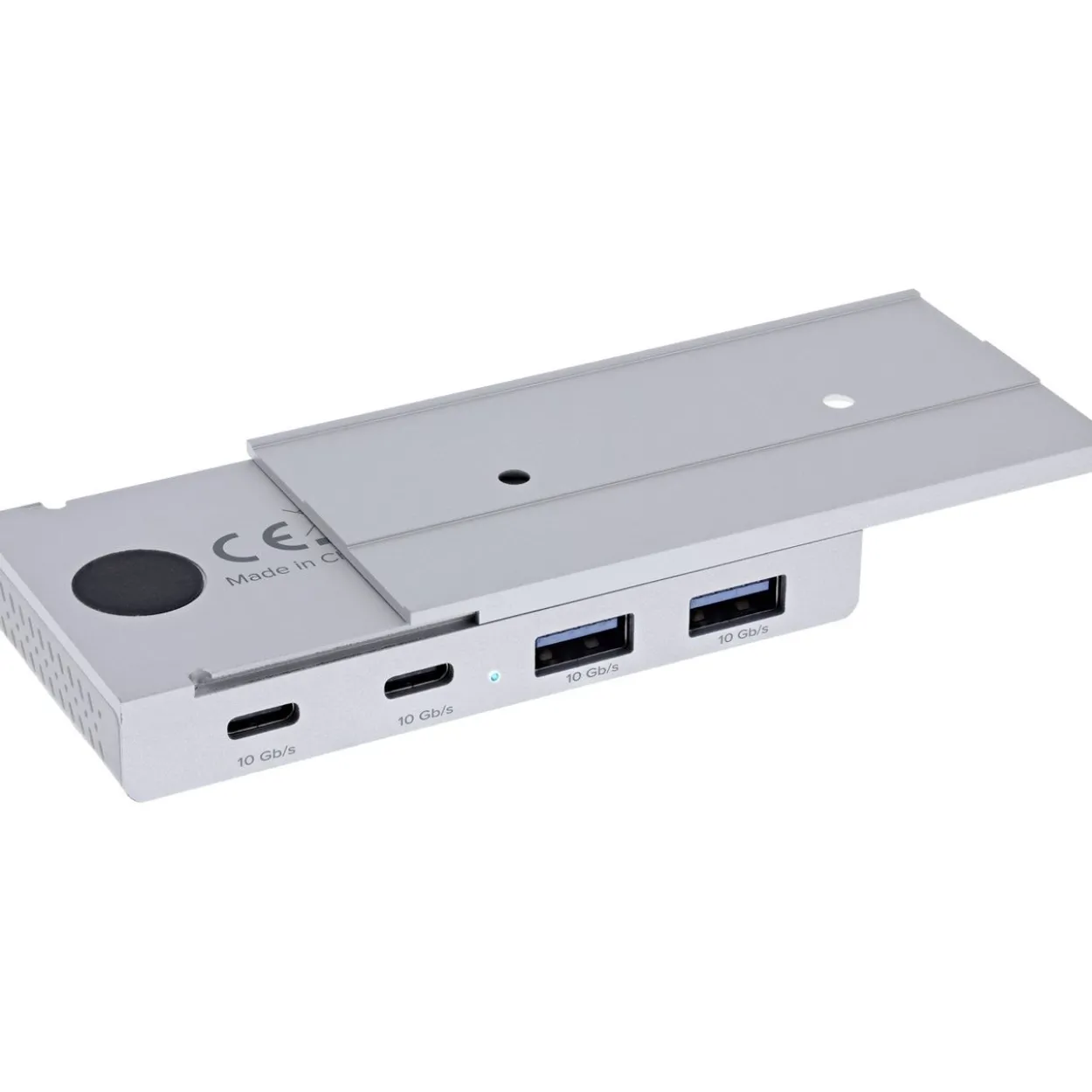 InLine 4-Port Magnetic USB Hub, 2x USB-C, 2x USB-A, 10Gb/s, Aluminiumgehäuse