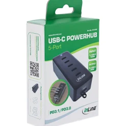 InLine 5-Port USB-C PowerHub, 100W
