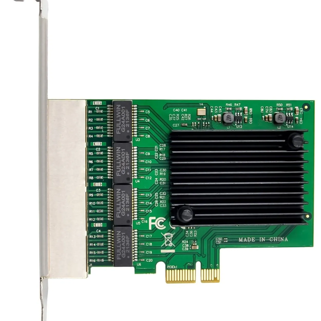 InLine Quad Gigabit Netzwerkkarte, 4x RJ45 1 Gb/s, PCIe x1 51127B