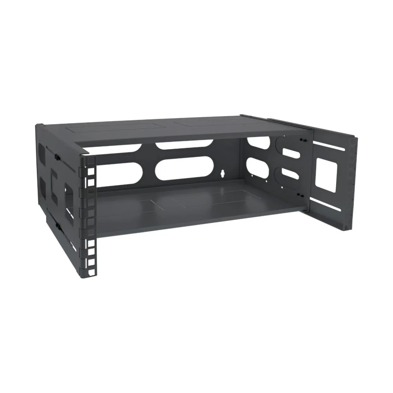 InLine 19" Rack zur Wandmontage, 4HE, 24-40cm Tiefe, mit Abdeckung, schwarz