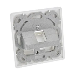 InLine Rahmenset für 1x RJ45 Bu/LSA Einsatz, Keystone SNAP-In, RAL9010, weiß