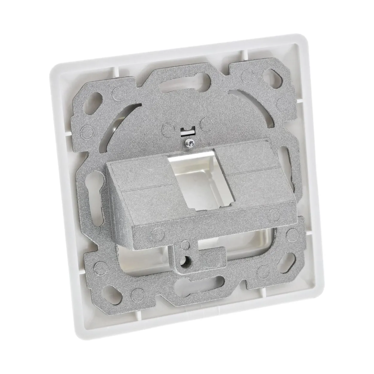 InLine Rahmenset für 1x RJ45 Bu/LSA Einsatz, Keystone SNAP-In, RAL9010, weiß