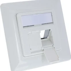 InLine Rahmenset für 2x RJ45 Bu/LSA Einsatz, Keystone SNAP-In, weiß RAL9010