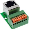 InLine RJ45 Buchse an Push-In-Klemme, 8-polig, Cat.5e, gewinkelt