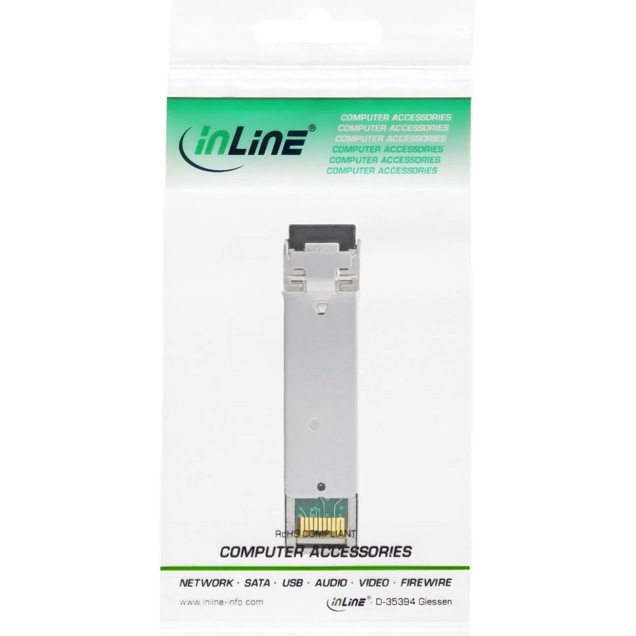 InLine SFP+ Modul LWL 850nm Multimode mit LC Buchsen, 300m, 10Gb/s