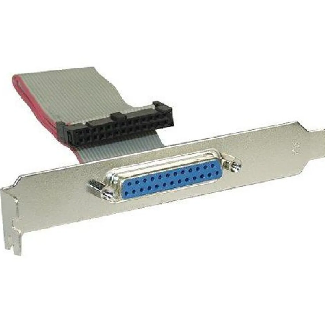 InLine Slotblech Parallel mit 25pol Sub D Buchse an 26-pin Buchsenleiste, 0,35m