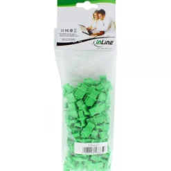 InLine Staubschutz, für RJ45 Buchse, Farbe: grün, 100er Pack