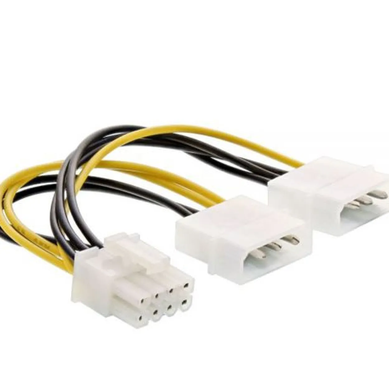 InLine Stromadapter intern, 2x 4pol zu 8pol für PCIe (PCI-Express) Grafikkarten, 0,15m