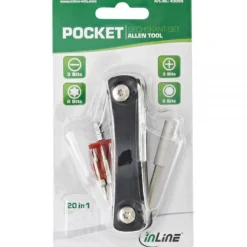 InLine Taschen Schraubendreher-Set mit Bithalter 20in1