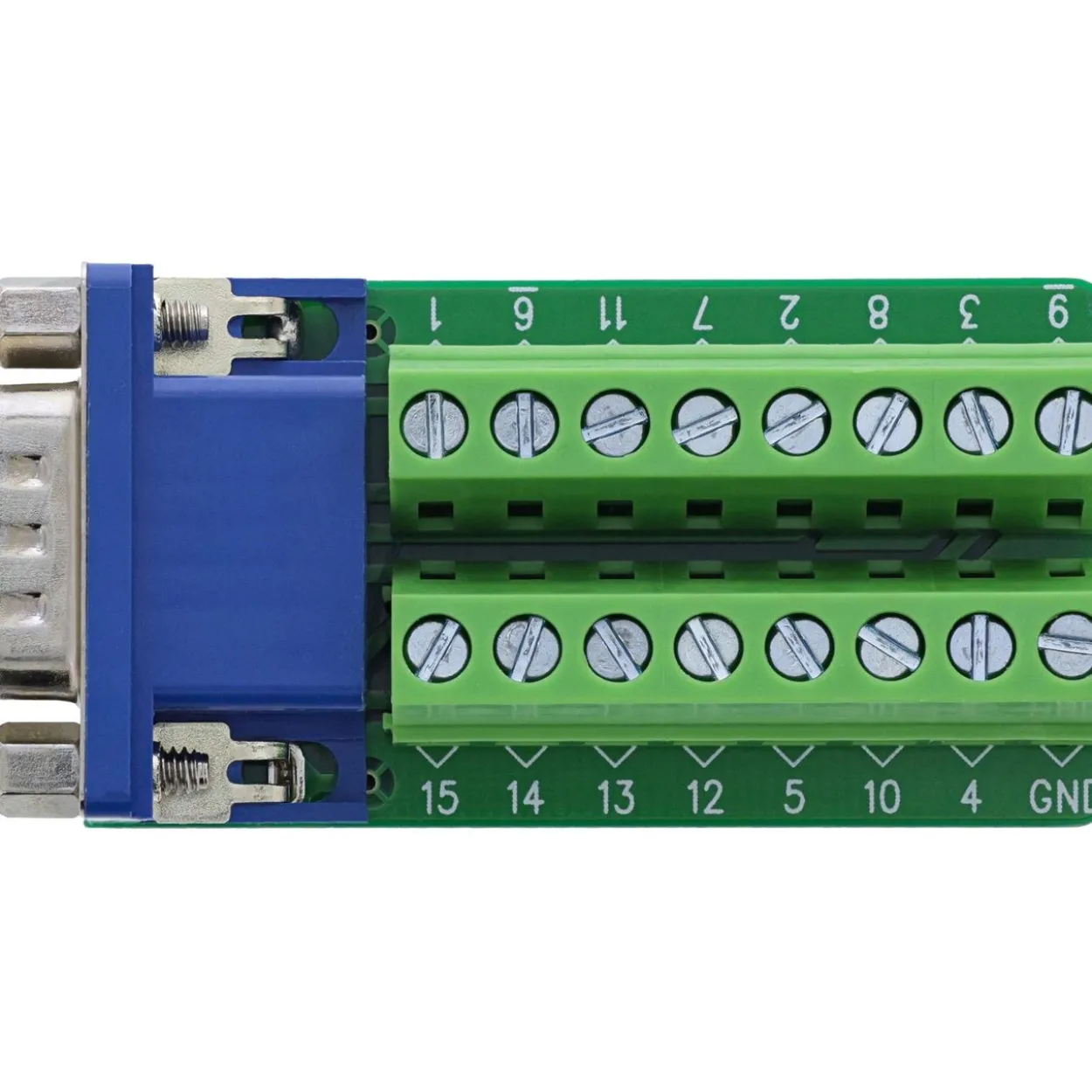 InLine Terminalblock, VGA (HD15), Stecker, 2-reihig, Schraubklemme
