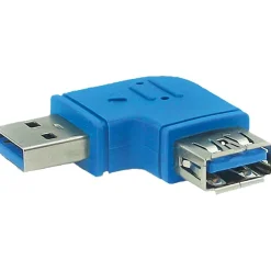 InLine USB 3.0 Adapter, Stecker A auf Buchse A, links gewinkelt 90°