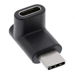 InLine USB 3.1 Adapter, Typ C Stecker an C Buchse, oben/unten gewinkelt (Gen.2)