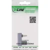 InLine USB4 Adapter, USB-C Stecker/Buchse 180°, Aluminium, grau