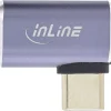 InLine USB4 Adapter, USB Typ-C Stecker/Buchse rechts/links gewinkelt, Aluminium, grau