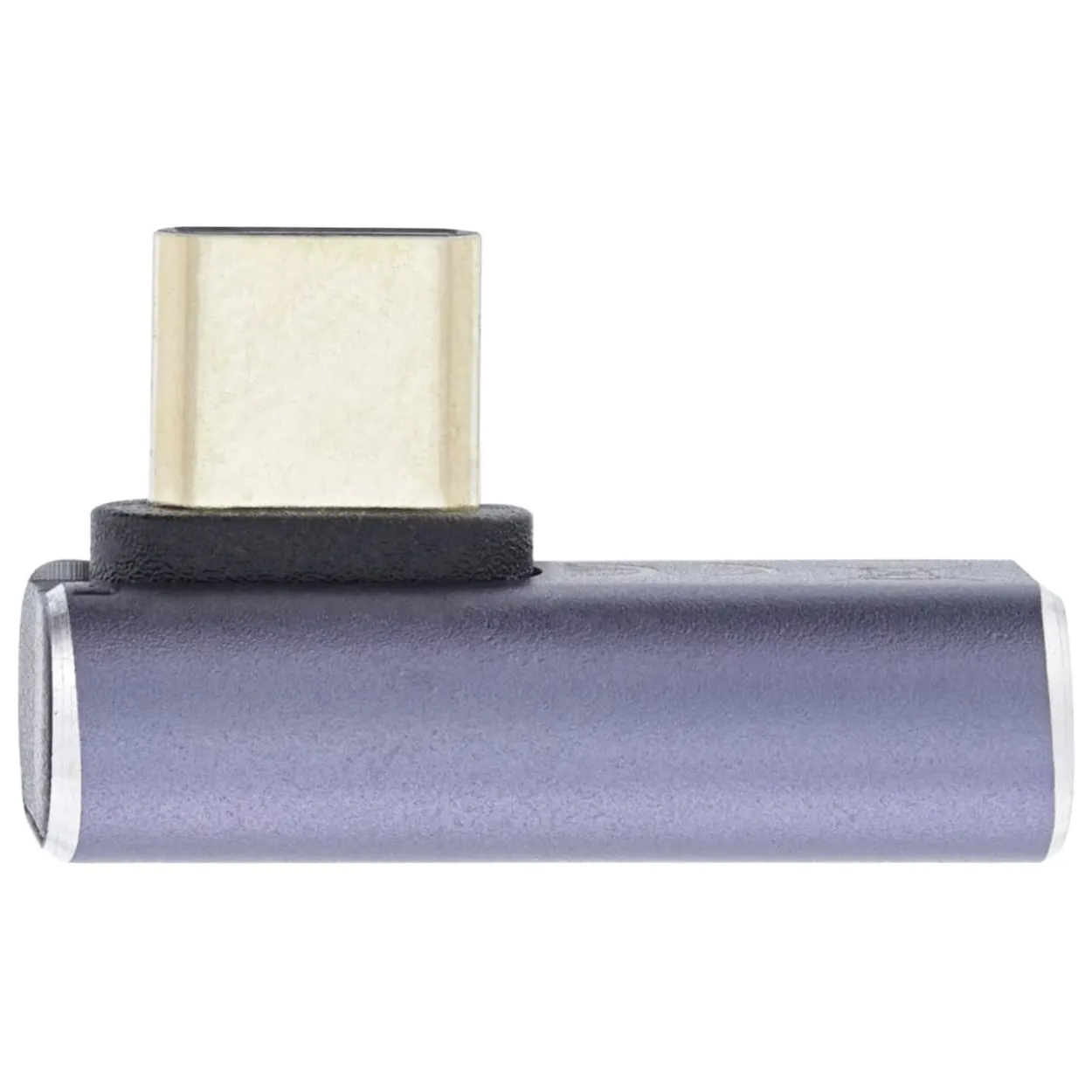 InLine USB4 Adapter, USB Typ-C Stecker/Buchse vertikal rechts/links gewinkelt, Aluminium, grau