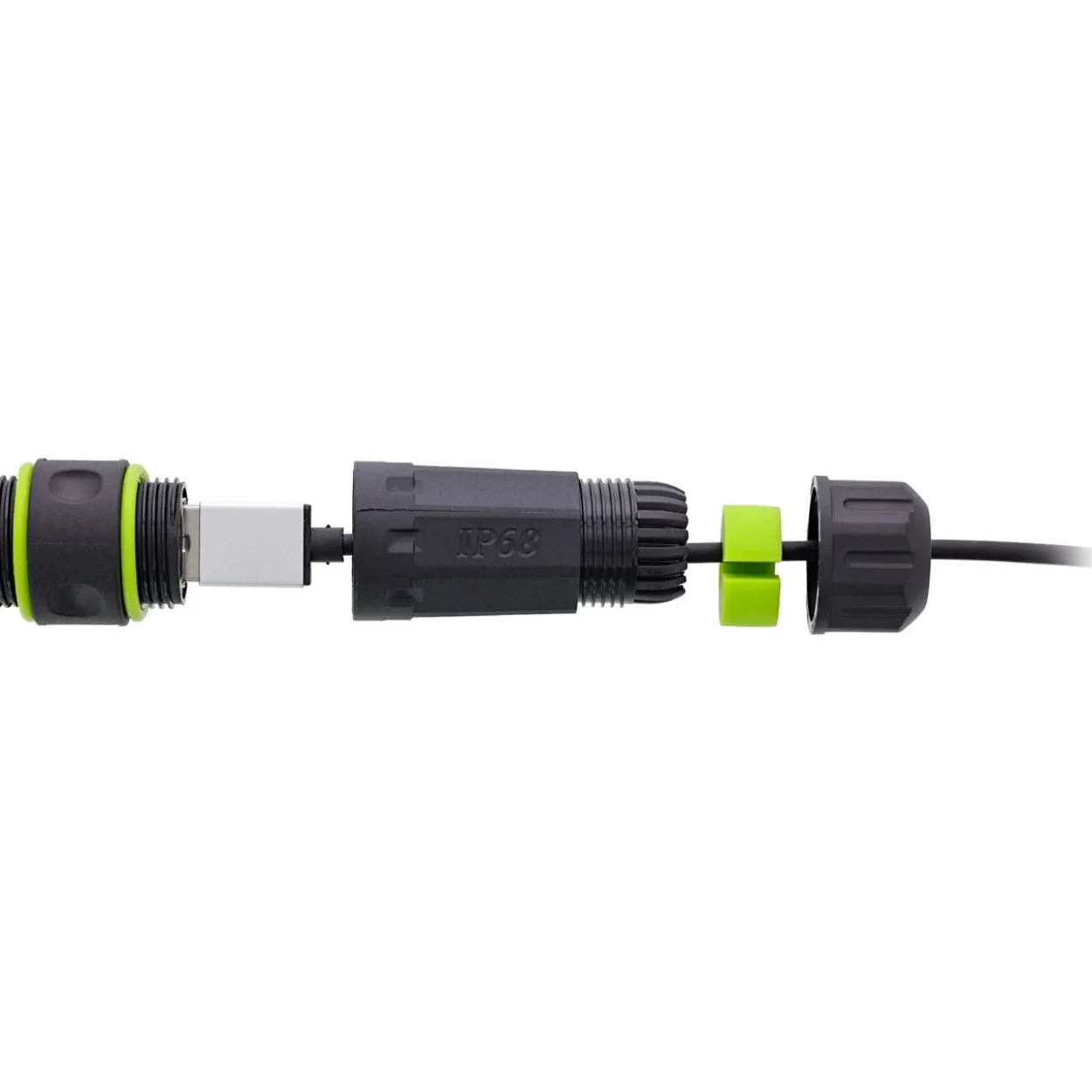 InLine USB-A-Kabelkupplung, IP68, 2x USB-A Buchse, geschirmt, M20